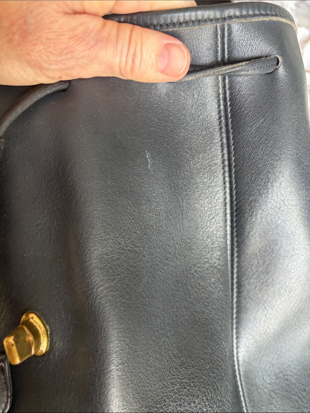 Vintage 1996 Coach Black Leather Drawstring Backpack  #9943 - Picture 14 of 14